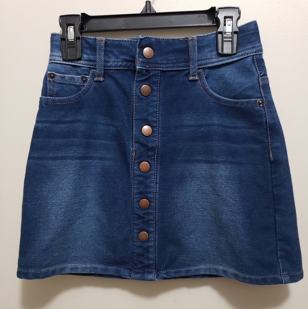 Girls Jean (Button Up) Skirt